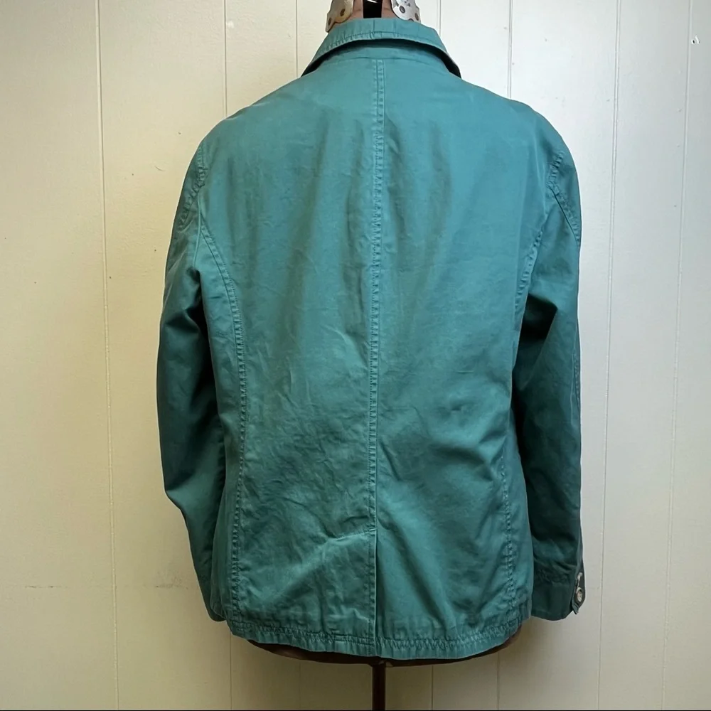L.L. Bean Cotton Lined Three Button Twill Chino Jacket Blazer Size 16 - Picture 3 of 10